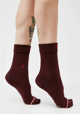 Wine Fenty Prep Socks