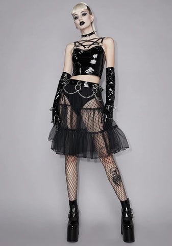 Drink Of The Divine PVC Crop Top