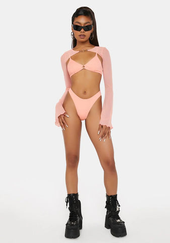 Peachy Charmer 3-Piece Bikini Set