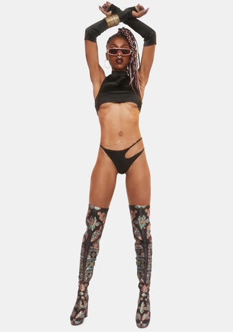 Dark Liaison Top And Gloves Set