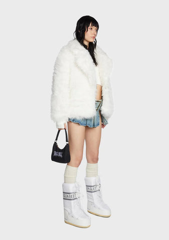 Omg Cute Reversible Faux Fur Puffer Jacket