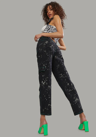 Never Apologetic Splattered Denim Jeans