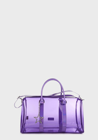 Lilac Girl's Trip Clear Weekender Bag