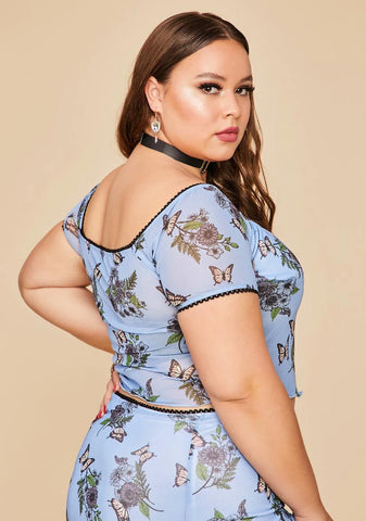 So Scenic Vision Mesh Crop Top