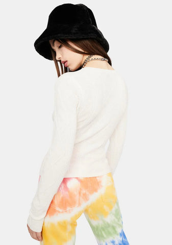 Catch My Snow Drift Knit Sweater