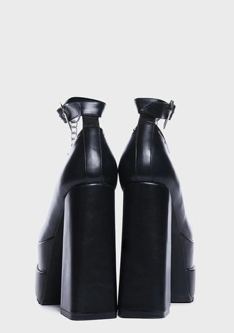 Blinded Platform Heels