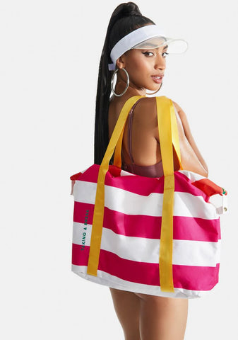 Swim Club Stripe Getaway Weekender Bag