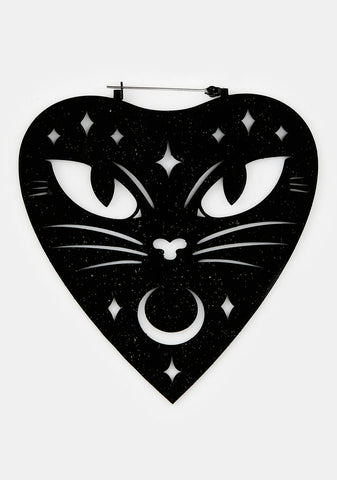 Ouija Cat Hoop Earrings