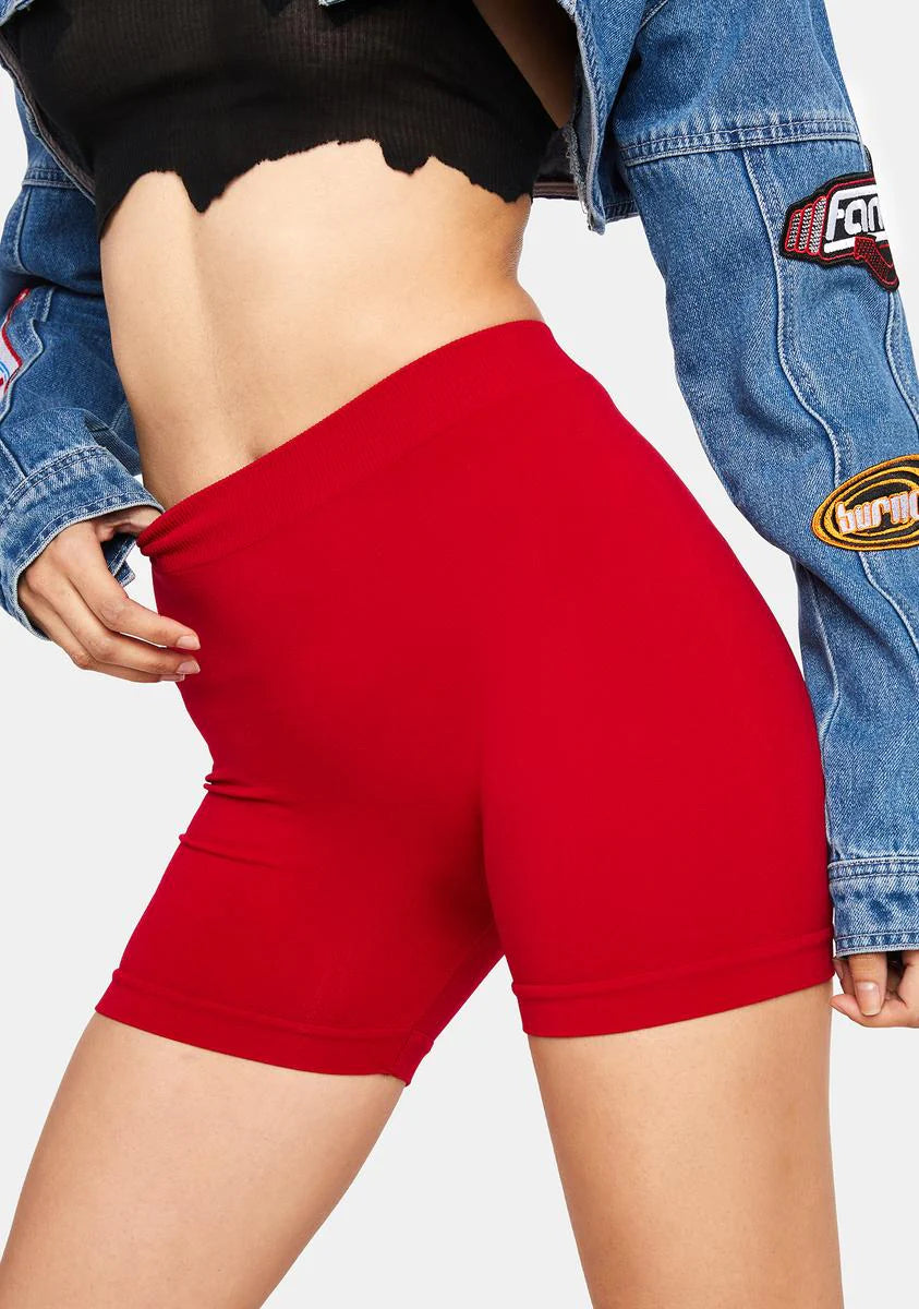 Fire On The Court Biker Shorts