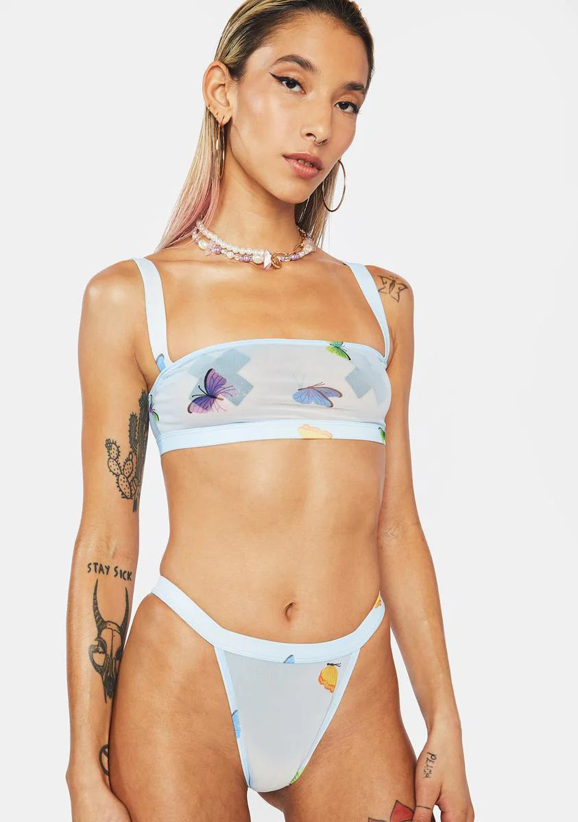 Butterfly Mesh Thong