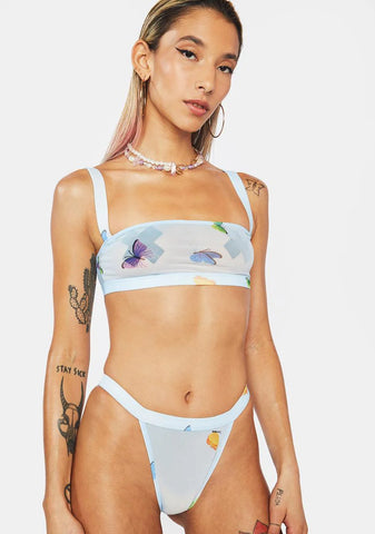 Butterfly Mesh Thong
