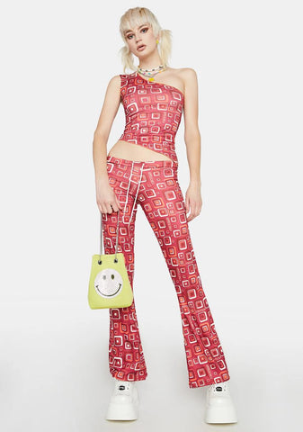 Lipstick Cubby Flare Pants