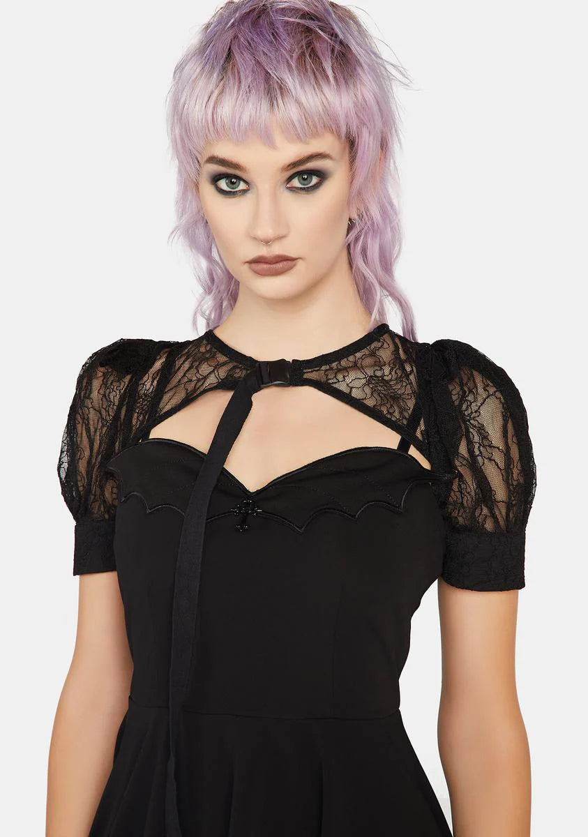 Lace Princess Sleeve Capelet Shrug