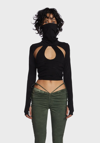 Echo Cut-Out Long Sleeve Top