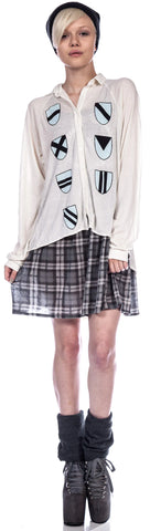 Heraldry Sunday Button Down Shirt - Black