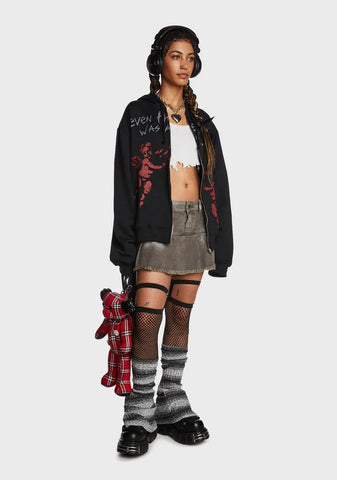 Red Angel Zip Up Hoodie