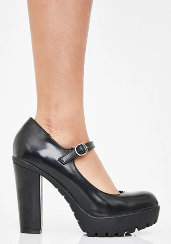 Classy Nights Heeled Mary Janes