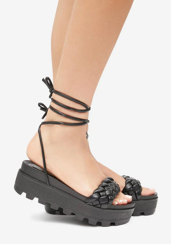 Risk Taker Platform Wrap Sandals