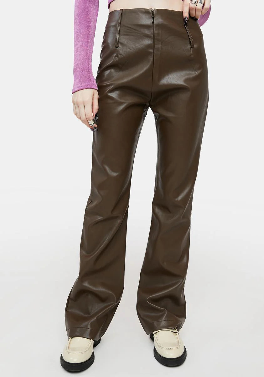 Clever Appeal Faux Leather Pants