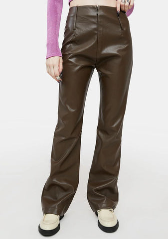 Clever Appeal Faux Leather Pants