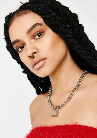 Locked Down Chain Necklace