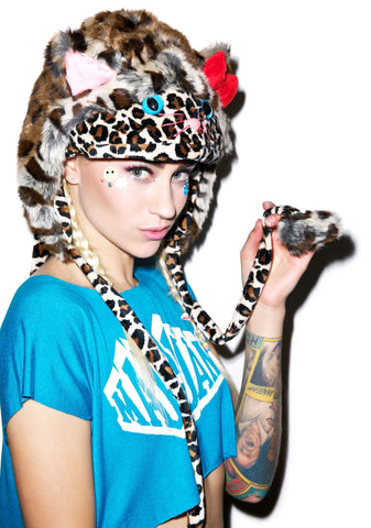 Lil Bub Cat Hood - Leopard