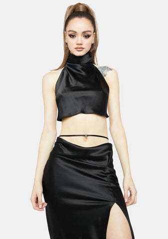 Watch And See Satin Skirt Set