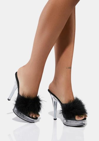 Royal Attitude Marabou Heels
