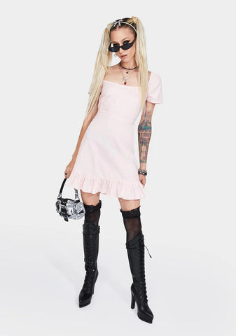 Peach Syami Mini Dress