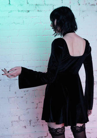 All Bats Are Off Velvet Dress Set