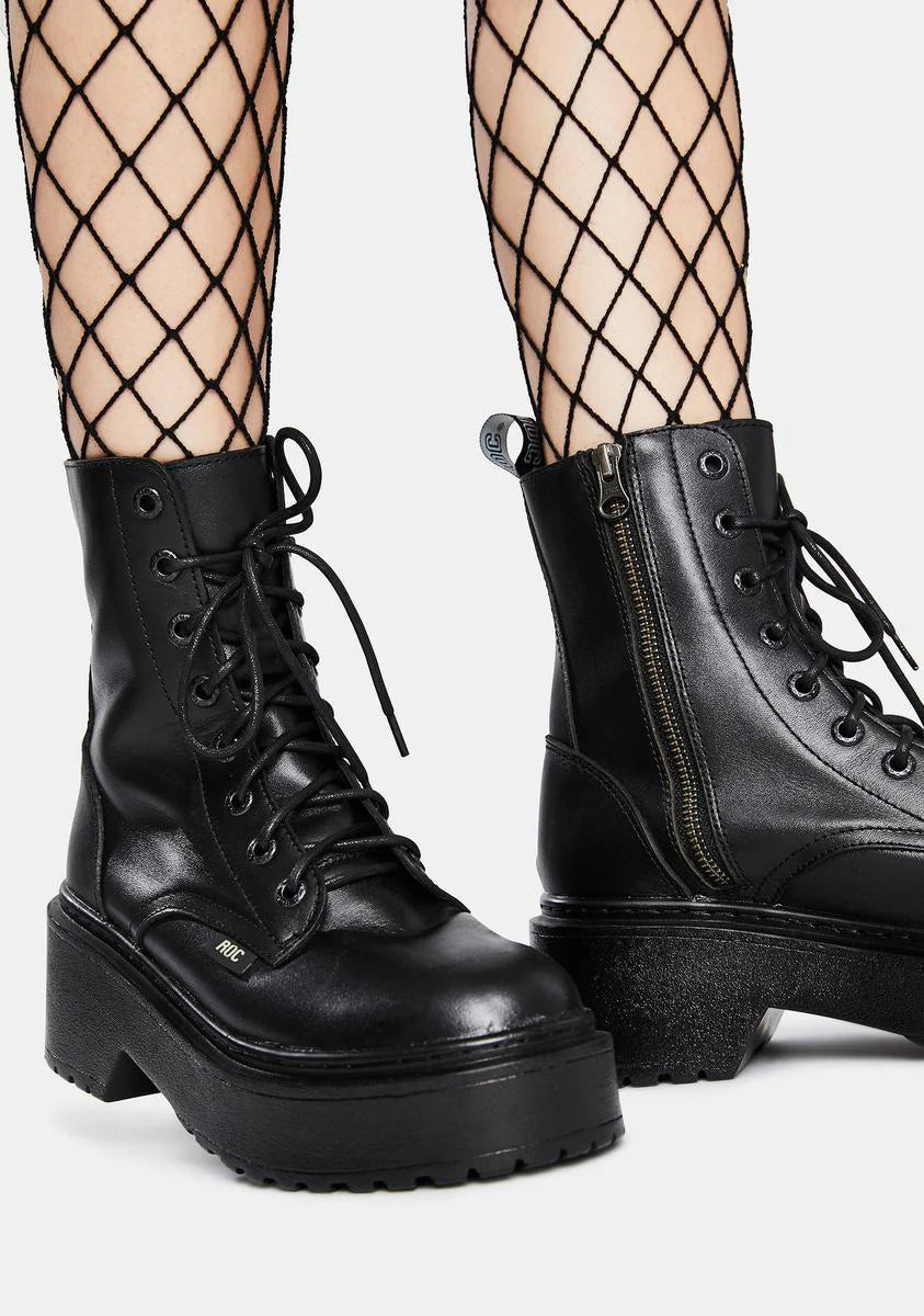 Tomboy Leather Combat Boots