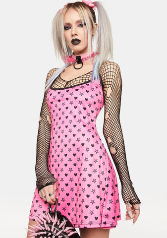 Pentagram And Hearts Tank Dress