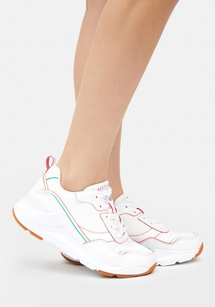 White Rovina Colorful Wayz Sneakers