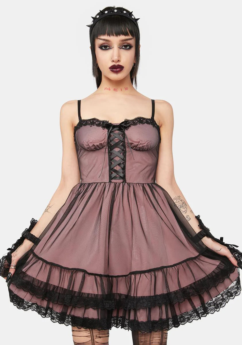 Cool Doll Mesh Mini Dress
