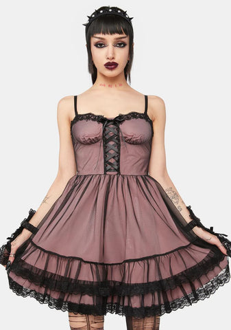 Cool Doll Mesh Mini Dress