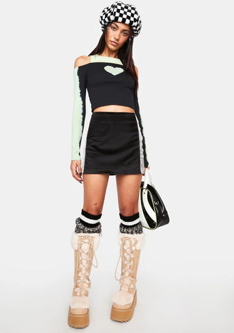 All The Ways Satin Mini Skirt