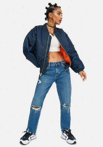 Navy Blue MA-1 Flight Jacket