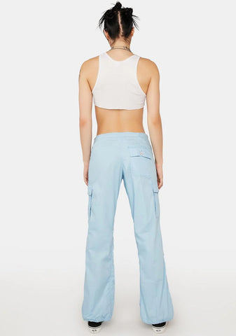 Light Blue Hipster Wind Pants