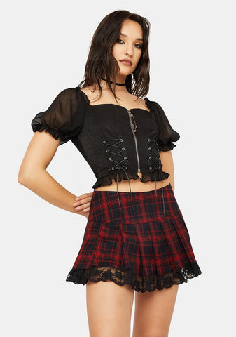 Rock Doll Lace-Up Top