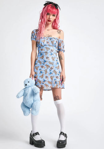 Soft Double Stuffed Mini Dress