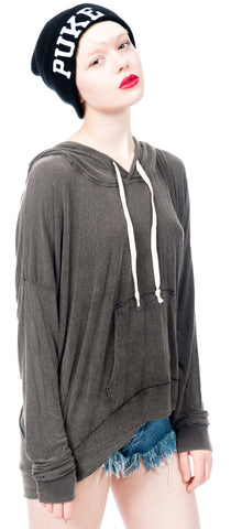 Washed Black Pullover Hoodie