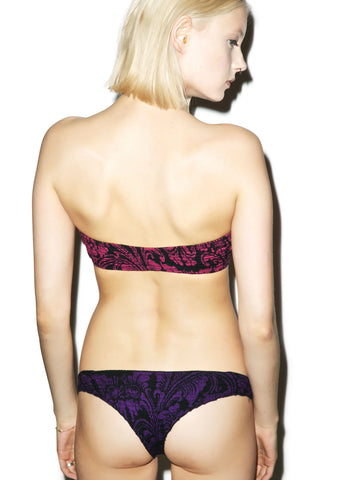 Purple Printed Rayon Jersey Undies