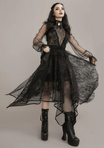 The Midnight Hour Lace Midi Skirt