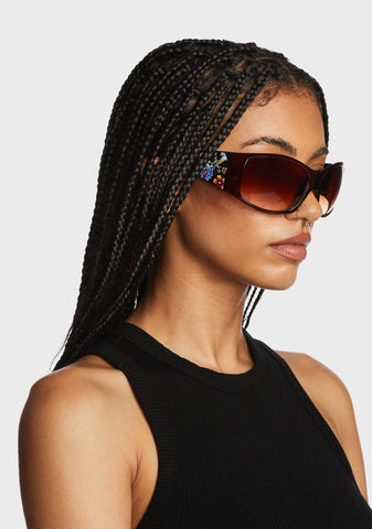 Snake Dagger Sunglasses - Brown