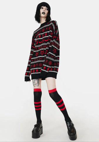 Little Miss Killjoy Intarsia Sweater