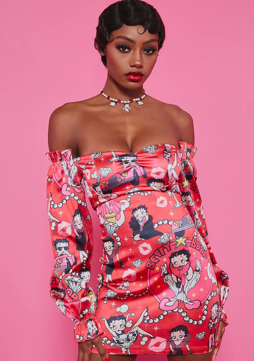 Lover Catch A Kitten Satin Dress