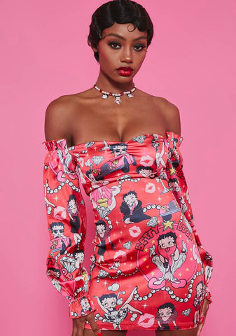 Lover Catch A Kitten Satin Dress