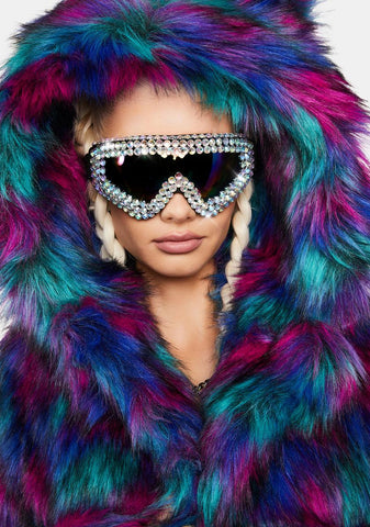 Melting Masses Rhinestone Goggles