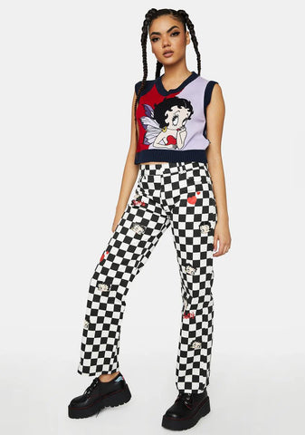 X Betty Boop Check Jeans
