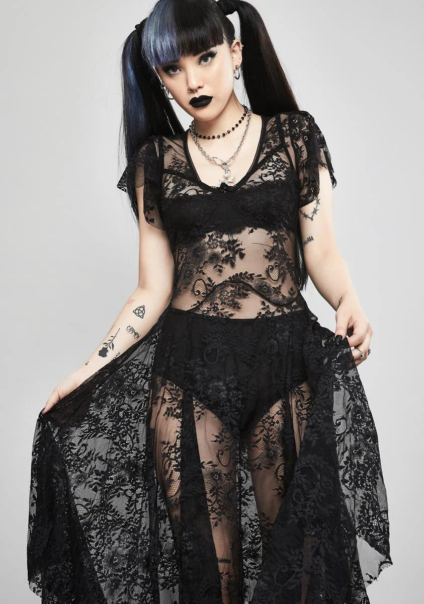 Noir Dearly Departed Lace Dress